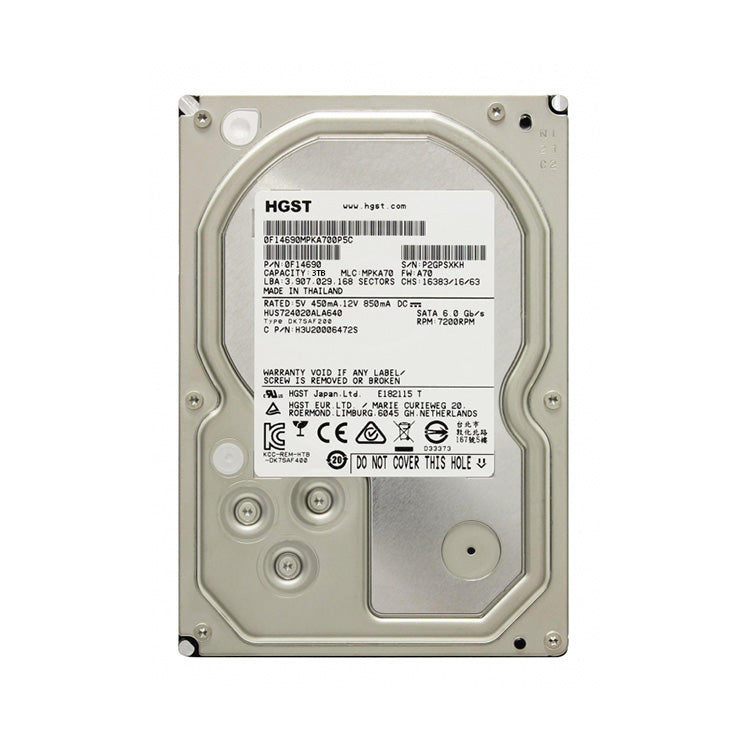 HGST 3TB SATA 3.5" 7.2K RPM HDD 0F19455