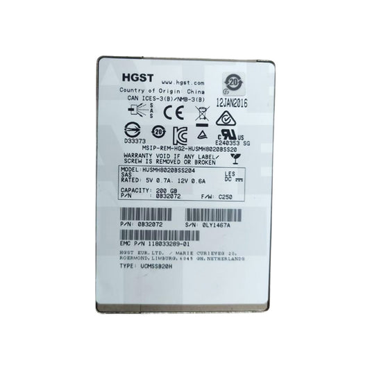 Hitachi 200GB SAS/SSD 2.5" SSD HUSMH842 CLAR200