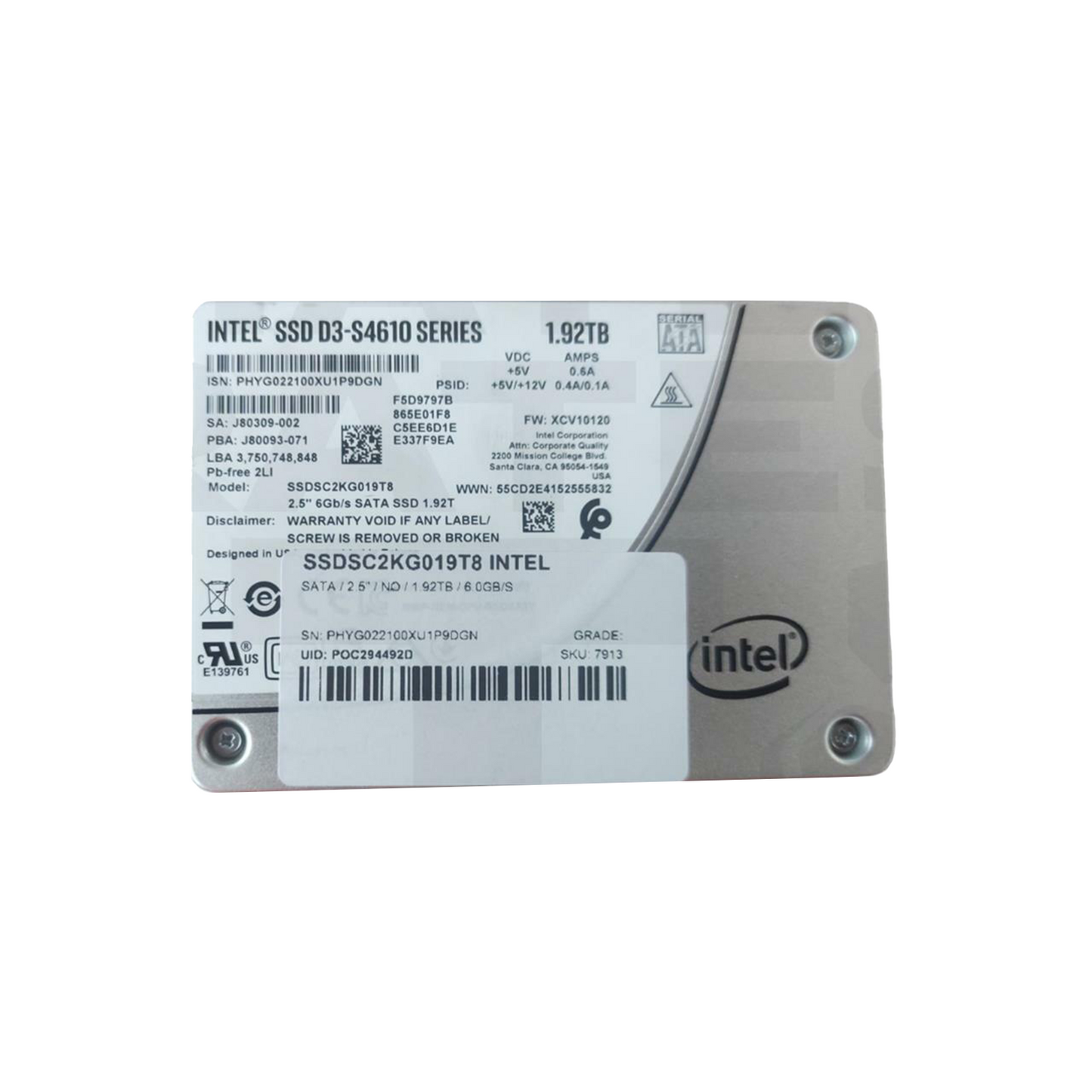 Intel 1.92TB SATA 2.5" SSD SSDSC2KG019T8