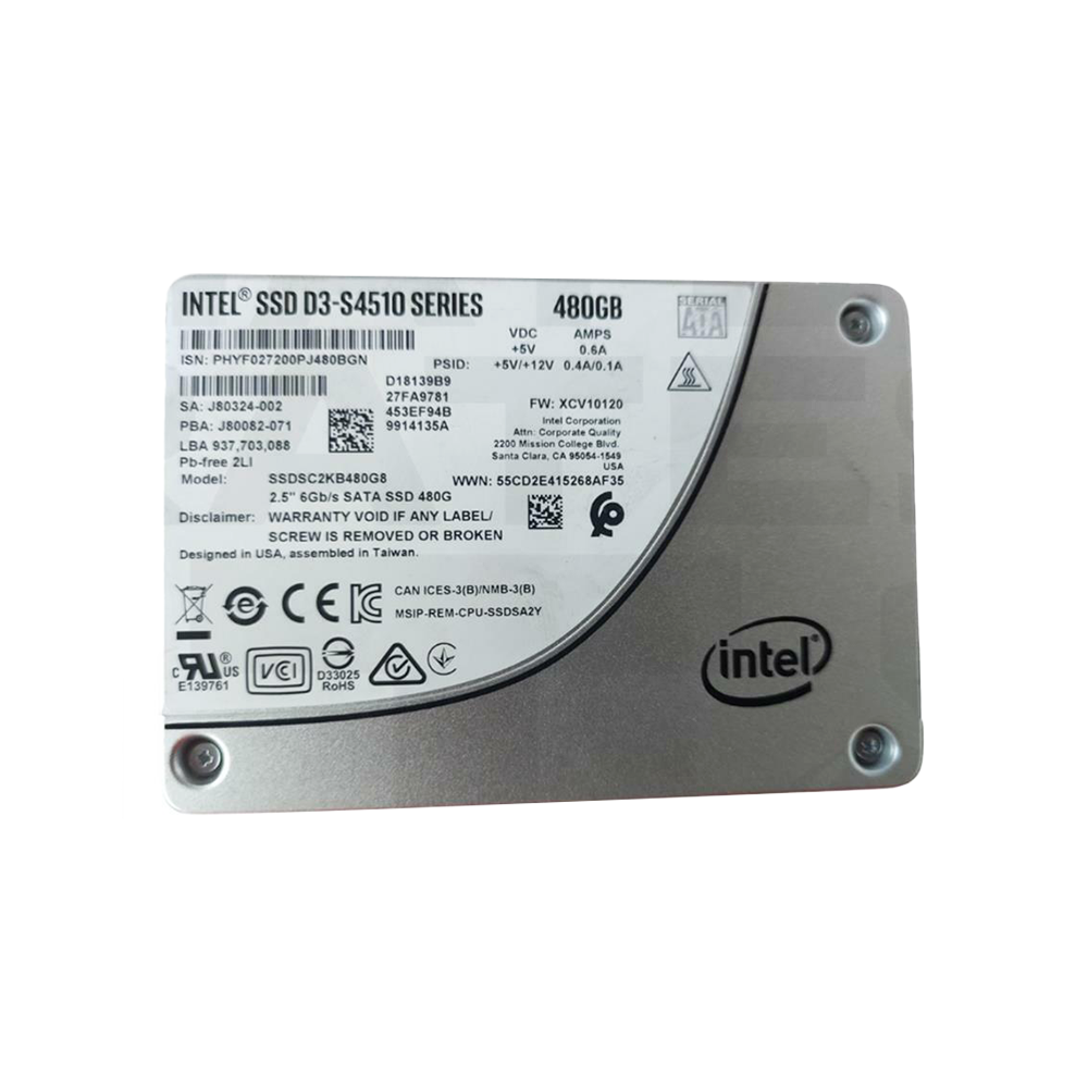Intel 480GB SATA 2.5" SSD SSDSC2KB480G8