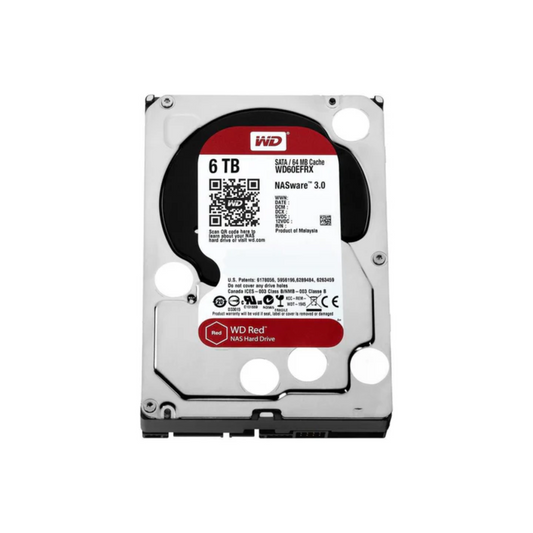 WD Red NAS 6TB SATA 3.0, 6.0 Gb/s 3.5" 5400 RPM HDD WD60EFRX-68L0BN1