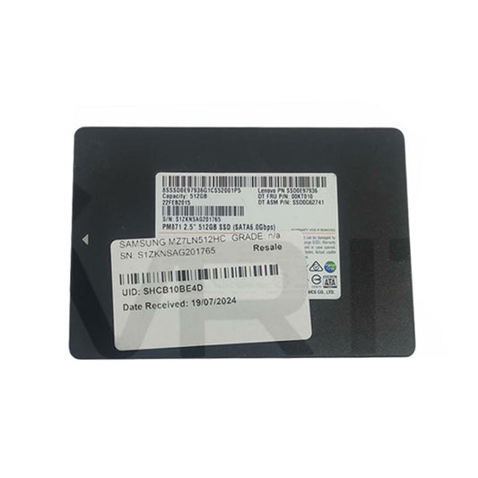 Samsung 512GB SATA 2.5" 6 GB/s HDD MZ7LN512HCHP-000L1