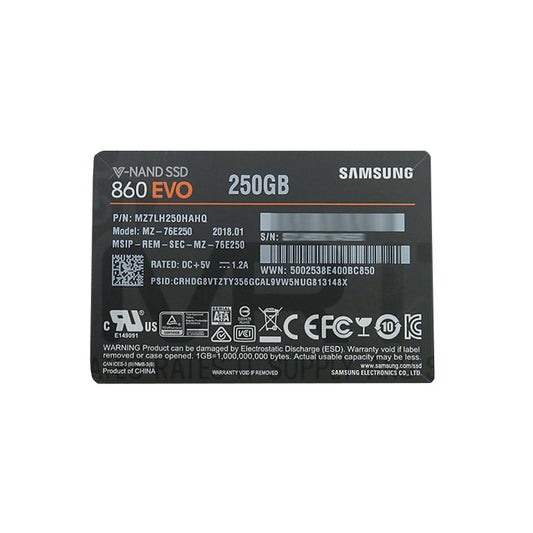 Samsung 860 EVO 250GB SATA 2.5" SSD MZ-76E250