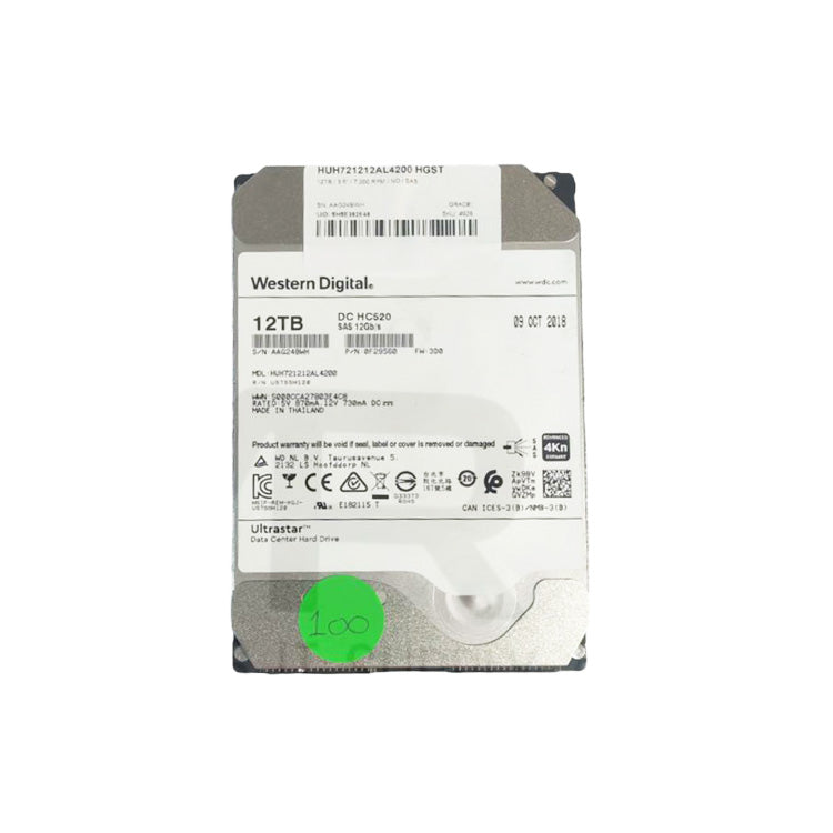 HGST DC HC520 12TB SAS 3.5" 7,200 RPM 4KN HDD HUH721212AL4200