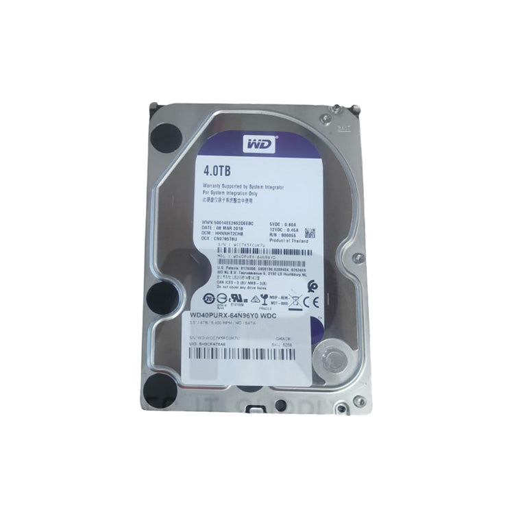 WDC 4TB SATA 3.5" 5,400 RPM HDD WD40PURX-64N96Y0