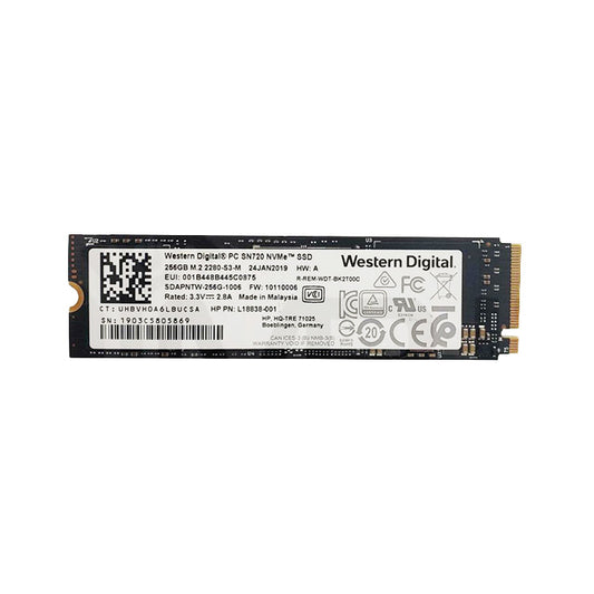 Western Digital SN720 256GB NVME 2280 SSD SDAPNTW-256G-1006