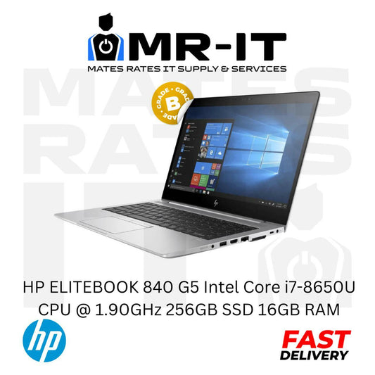 HP ELITEBOOK 840 G5 Intel Core i7-8650U CPU @ 1.90GHz 256GB SSD 16GB RAM B Grade